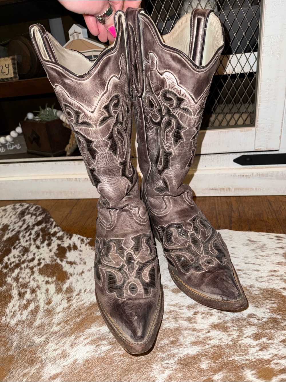 Western Cowboy Boots Snip Toe
